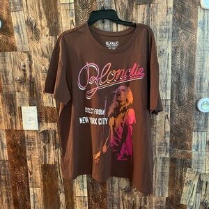 NWT Blondie Mic T Shirt Mens Licensed Rock N Roll Music Band Tee Retro size XXL